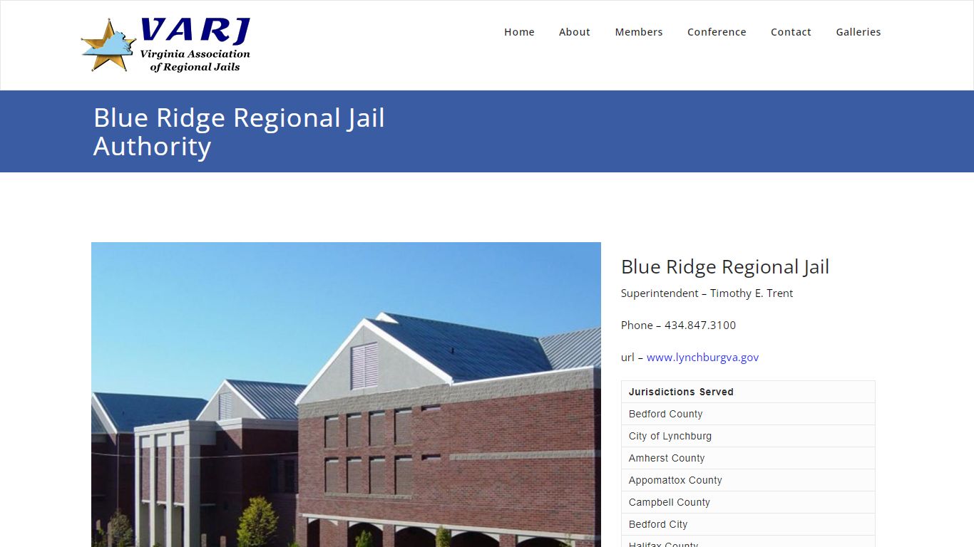 Blue Ridge Regional Jail Authority – VARJ